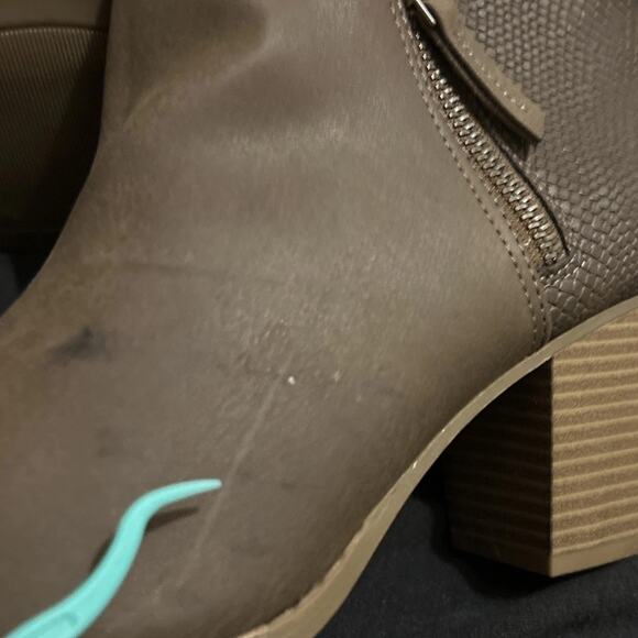 Ana Palo A New Approach Taupe Women's Boots Double Zipper Memory Foam Size 10M - Picture 6 of 8